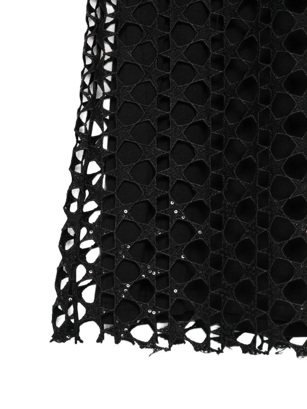 Abito per bambina John Richmond nero con decorazione in paillettes RGP26104VE BLACK JOHN RICHMOND JUNIOR