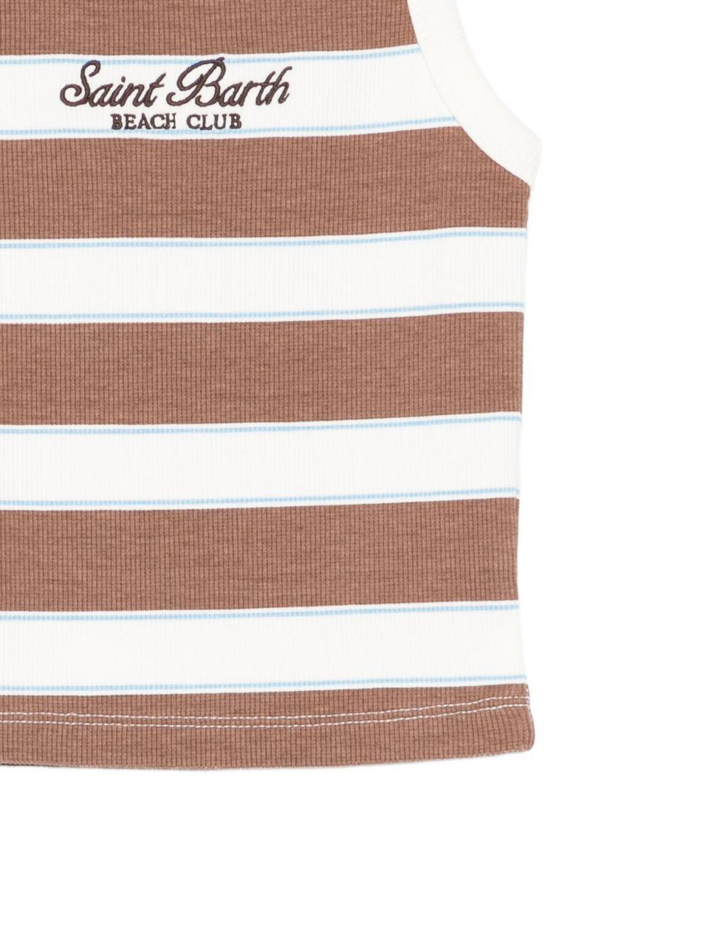 Canotta per bambina MC2 Saint Barth Kids multicolore con design a righe BLUE002 02675L MC2 ST. BARTH KIDS