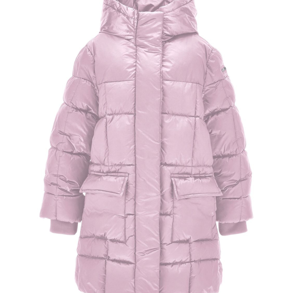 Piumino trapuntato per bambina Monnalisa rosa con cappuccio 17F105 6021 0094 MONNALISA