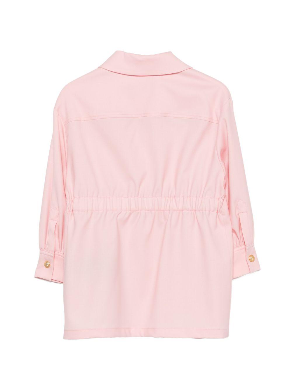 Abito per bambina Balmain Kids rosa con colletto classico BZ1B10 I0196 50HOR BALMAIN KIDS