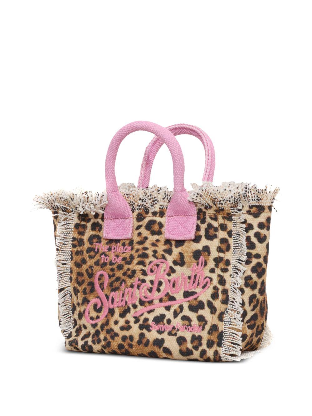 Borsa tote Vanity mini MC2 Saint Barth rosa con stampa animalier VAMI001 02591L MC2 ST. BARTH KIDS