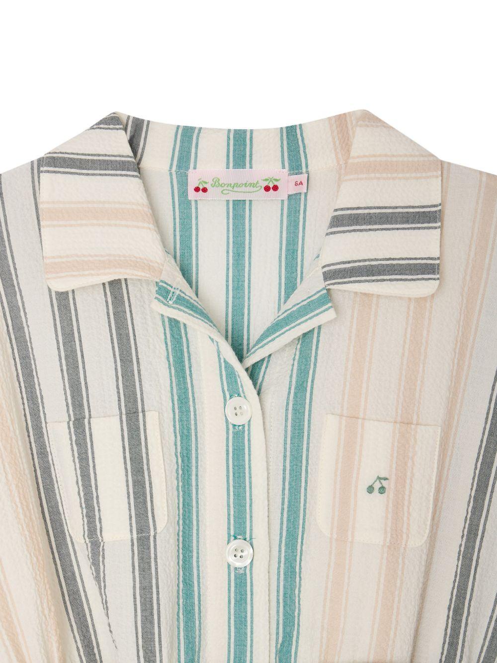 Abito per bambina Bonpoint multicolore a righe con cintura S06GDRW00039 280 BONPOINT