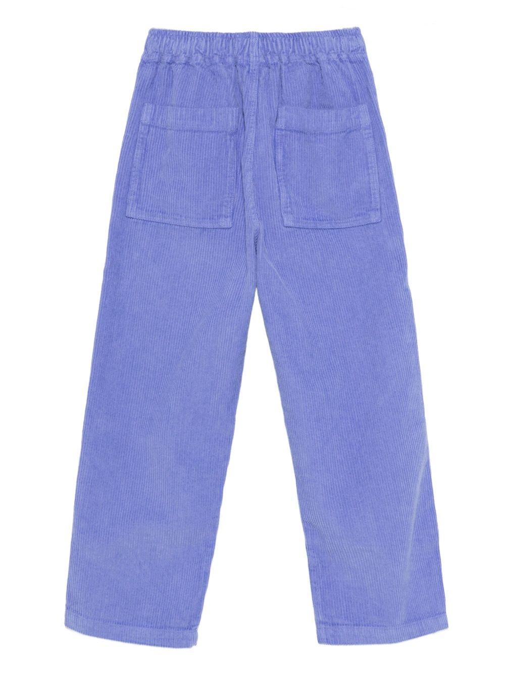 Pantaloni per bambina Bobo Choses viola con logo ricamato B225AC083 551 BOBO CHOSES