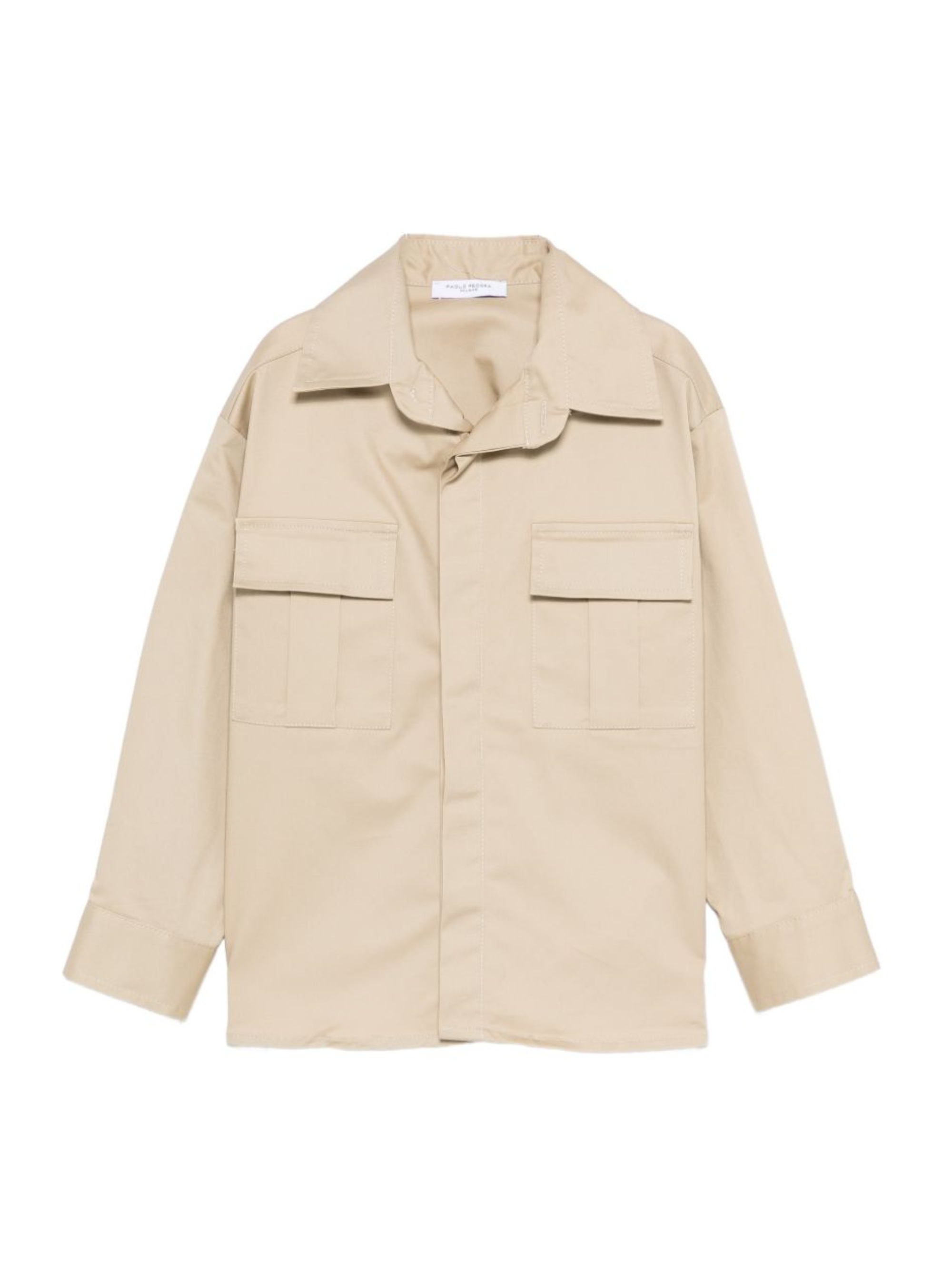 Camicia per bambino Paolo Pecora Kids beige con tasche a patta PP4329 BEIGE PAOLO PECORA KIDS