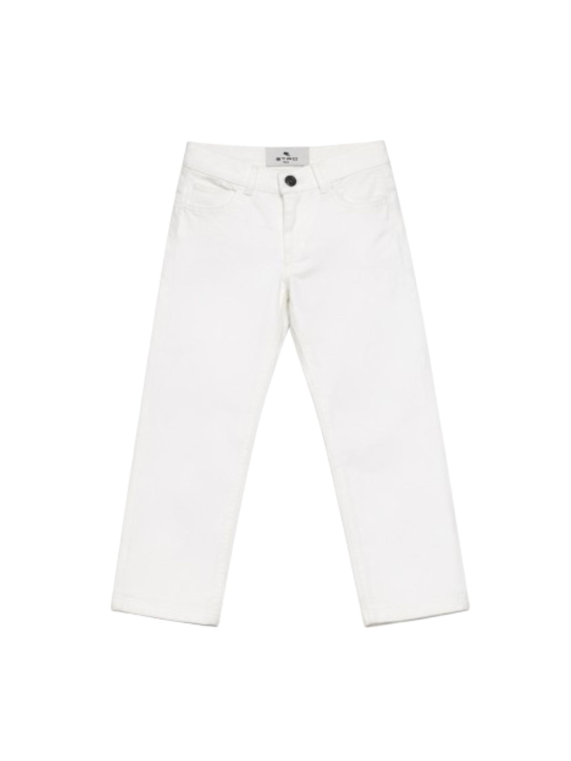 Pantaloni per bambino Etro Kids bianchi con ricamo GY6V0T Z3702 101 ETRO KIDS