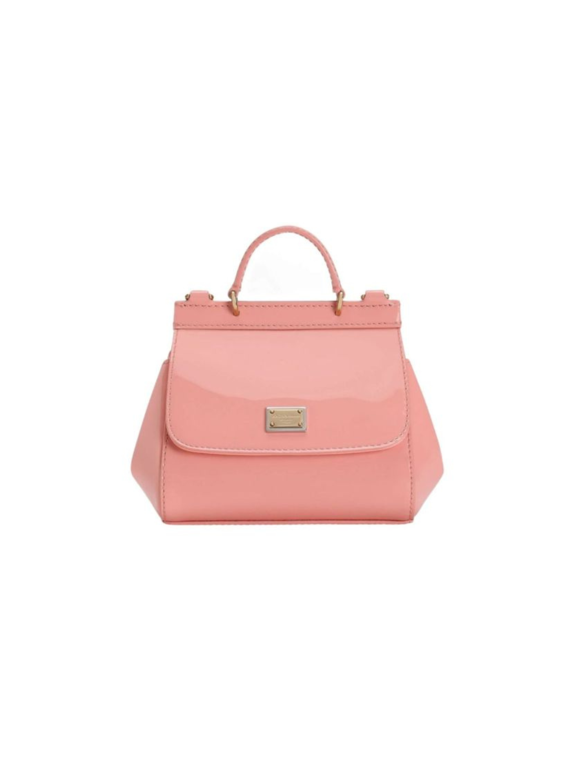 Borsa Sicily mini per bambina Dolce & Gabbana Kids rosa con finitura lucida EB0003 A1067 88438 DOLCE & GABBANA KIDS