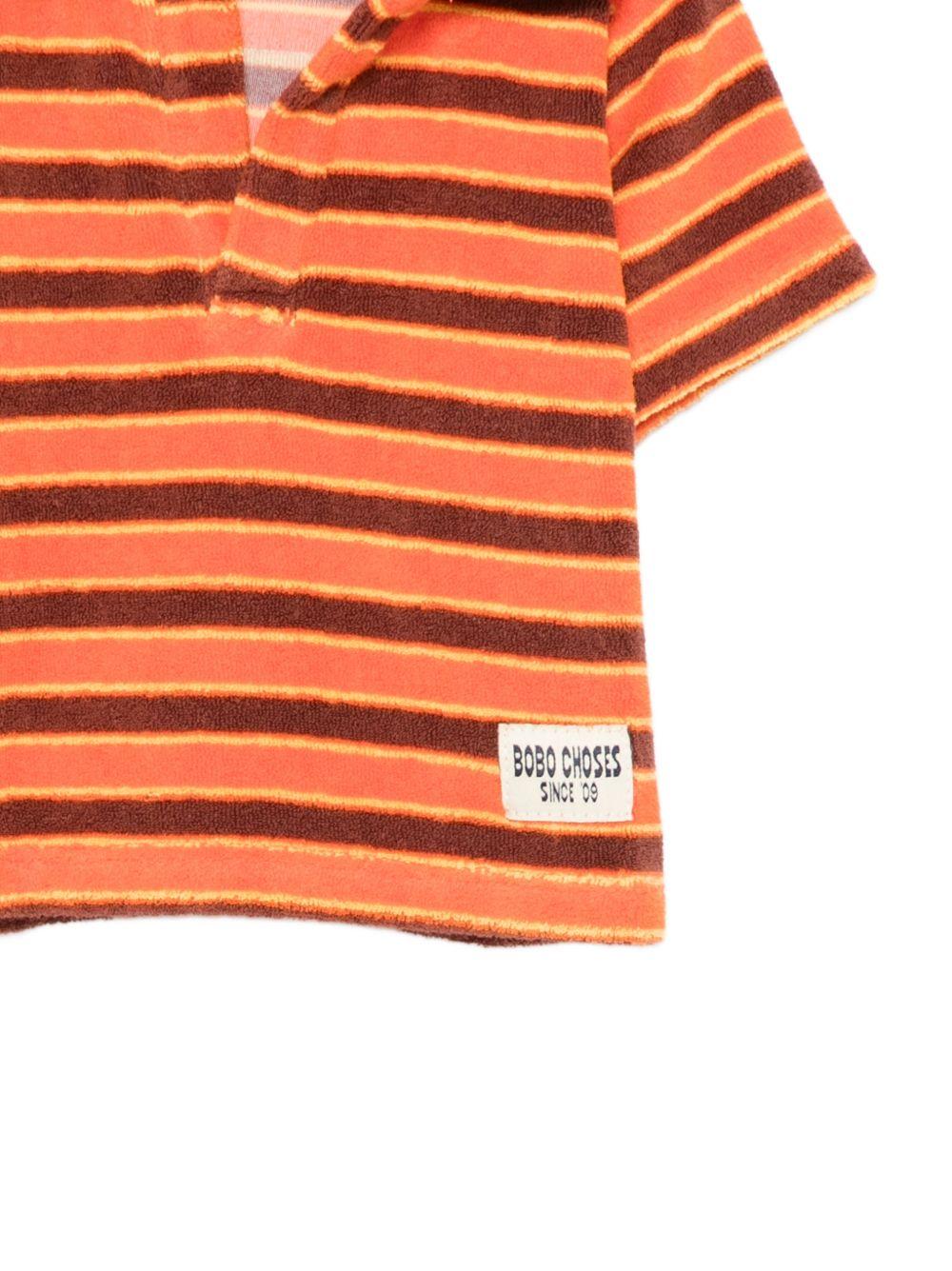 T-shirt per neonato Bobo Choses arancione con design a righe B126AB026 811 BOBO CHOSES KIDS