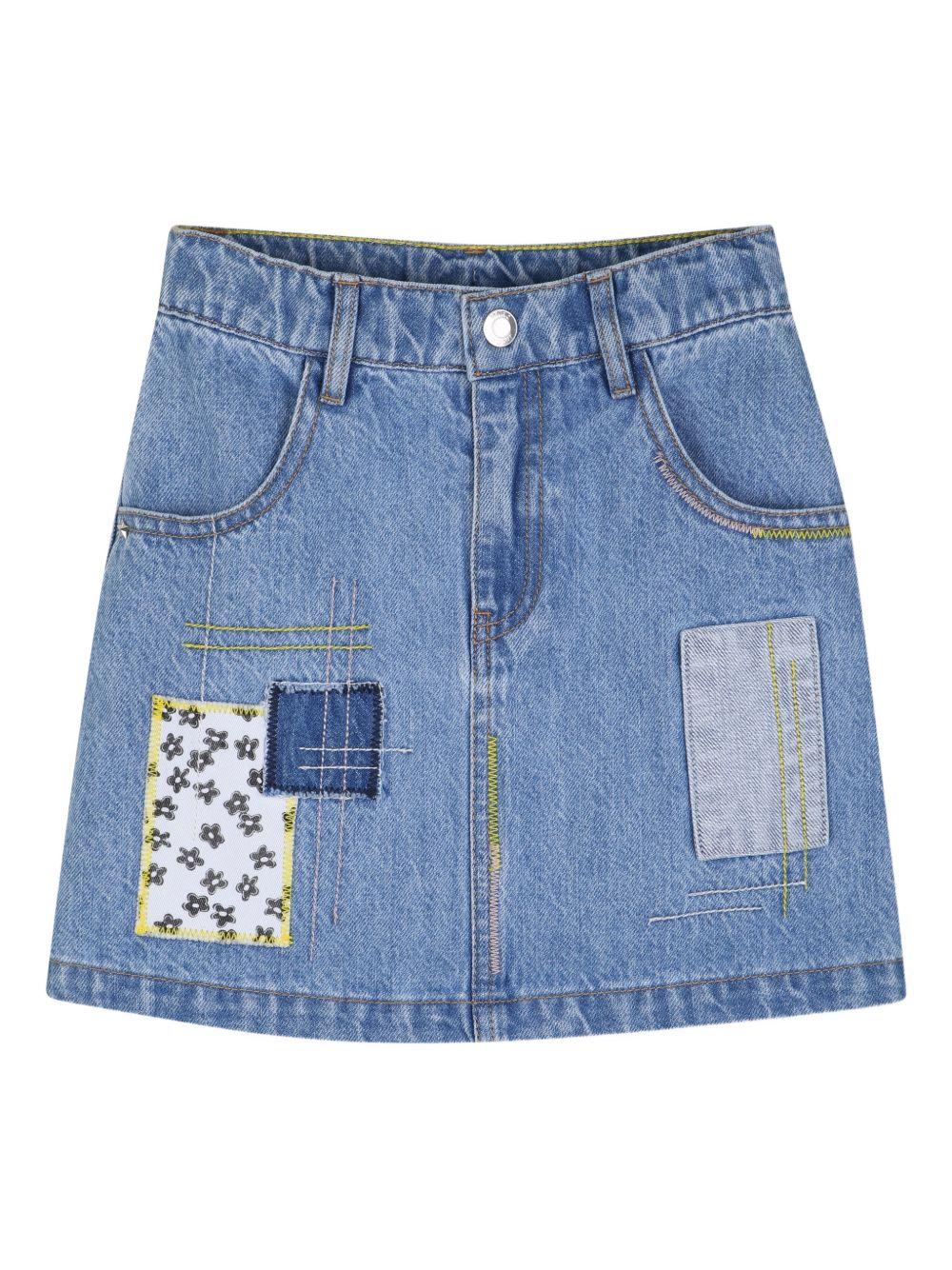 Gonna per bambina The Marc Jacobs Kids denim con toppe decorative W60726 Z10 THE MARC JACOBS KIDS