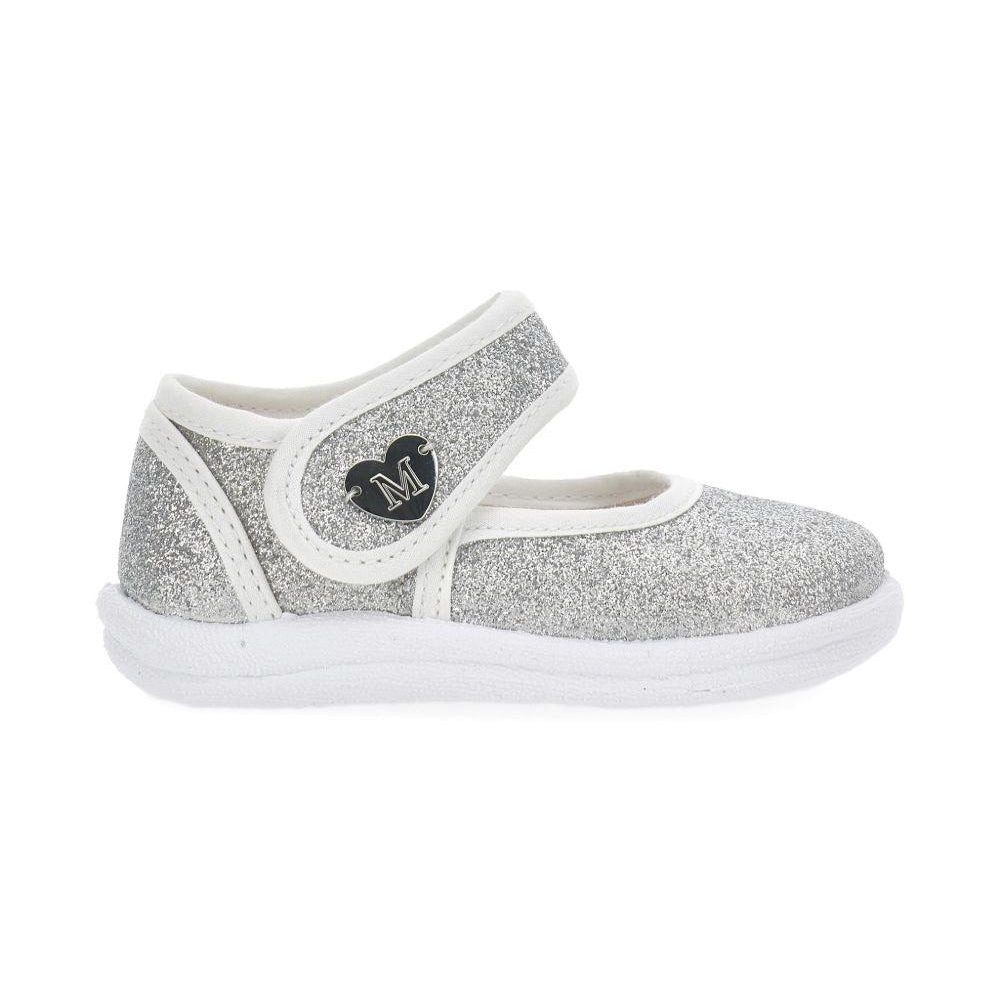 Ballerine per bambina Monnalisa argentate con dettaglio cuore 83G005 7714 G075 MONNALISA KIDS