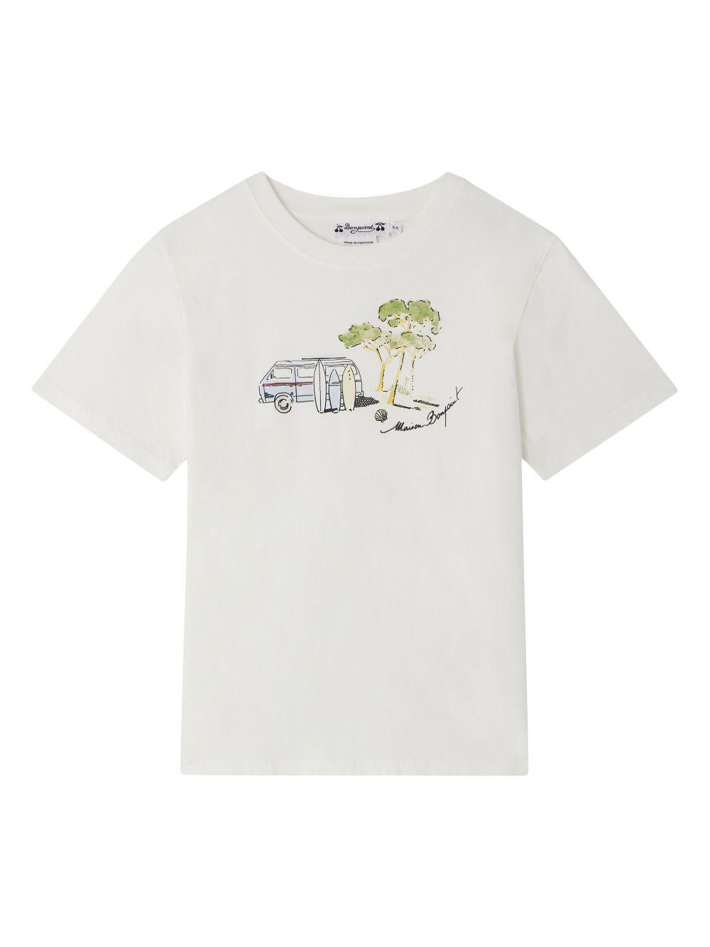 T-shirt Thibald per bambino Bonpoint bianco con orlo dritto S05BTSK00020 102 BONPOINT KIDS