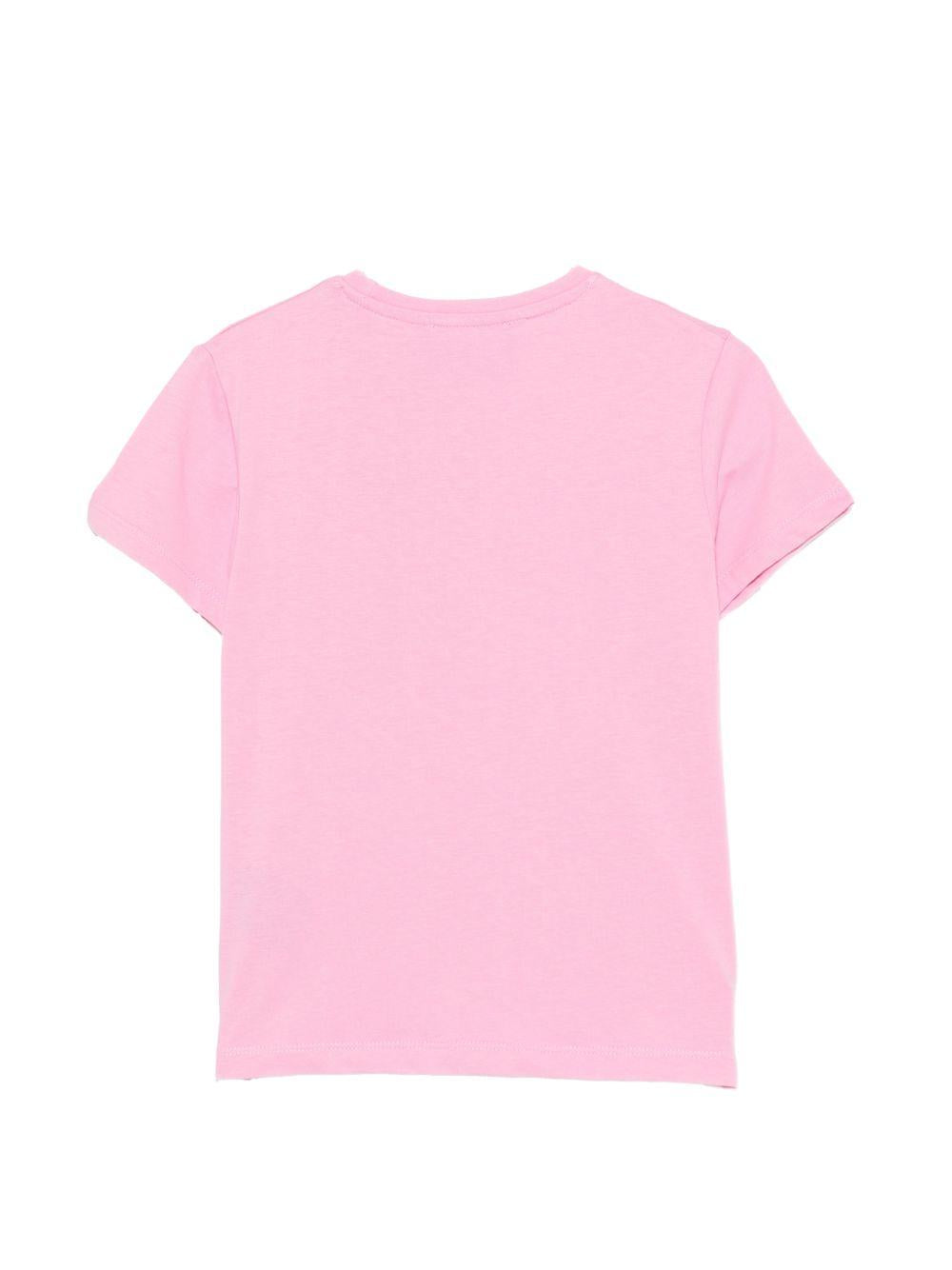 T-shirt per bambina John Richmond Junior rosa con dettaglio logo RGP26017TS PINK BEGONIA JOHN RICHMOND KIDS