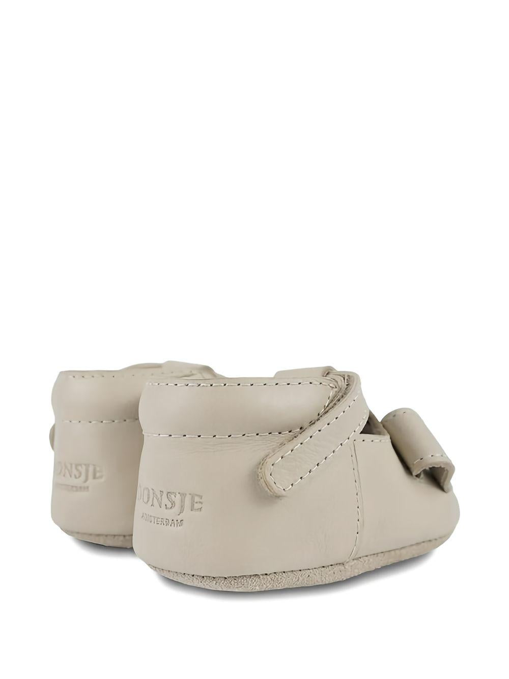 Sneakers per neonati Donsje beige con design a forma di cagnolino 1003011 PU007 DONSJE
