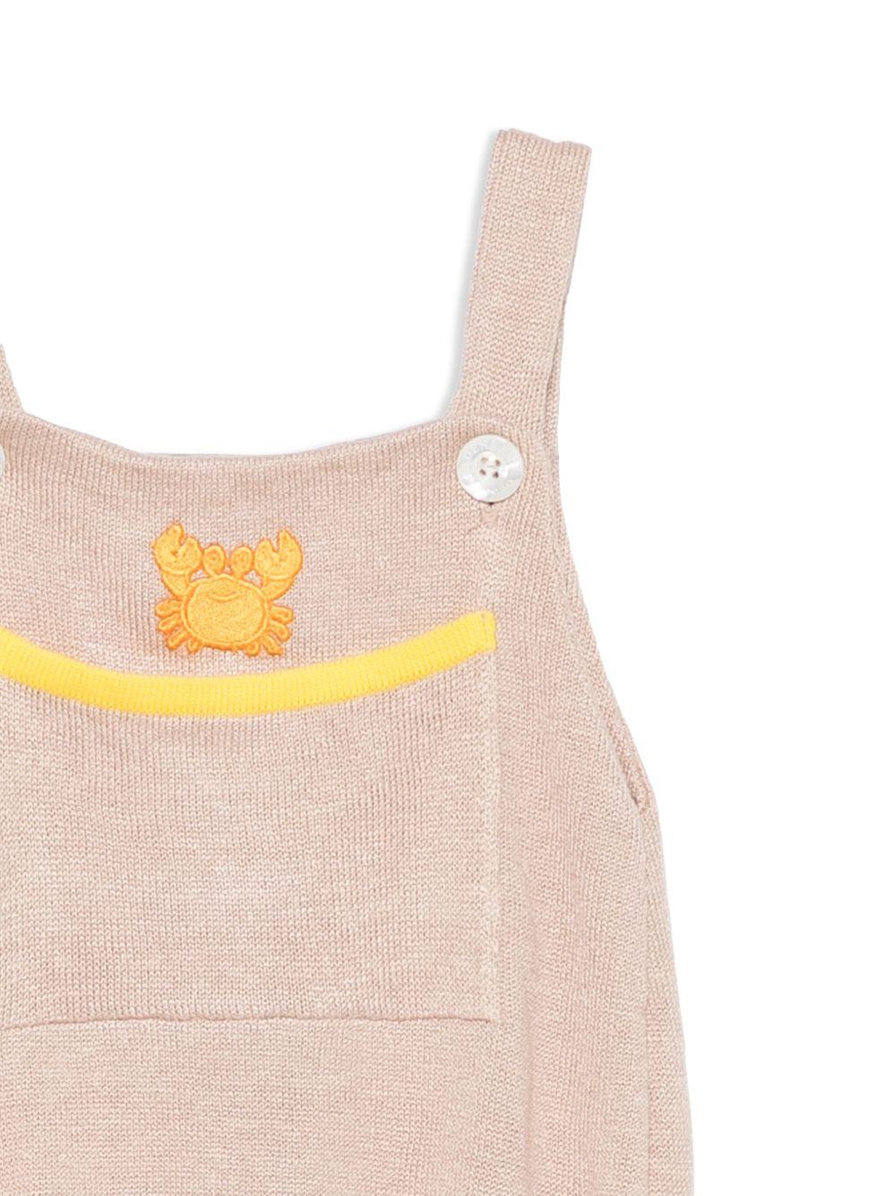 Body per neonato Gensami kids beige con applicazione TU01-B-SOFT GOLD BEIGE GENSAMI