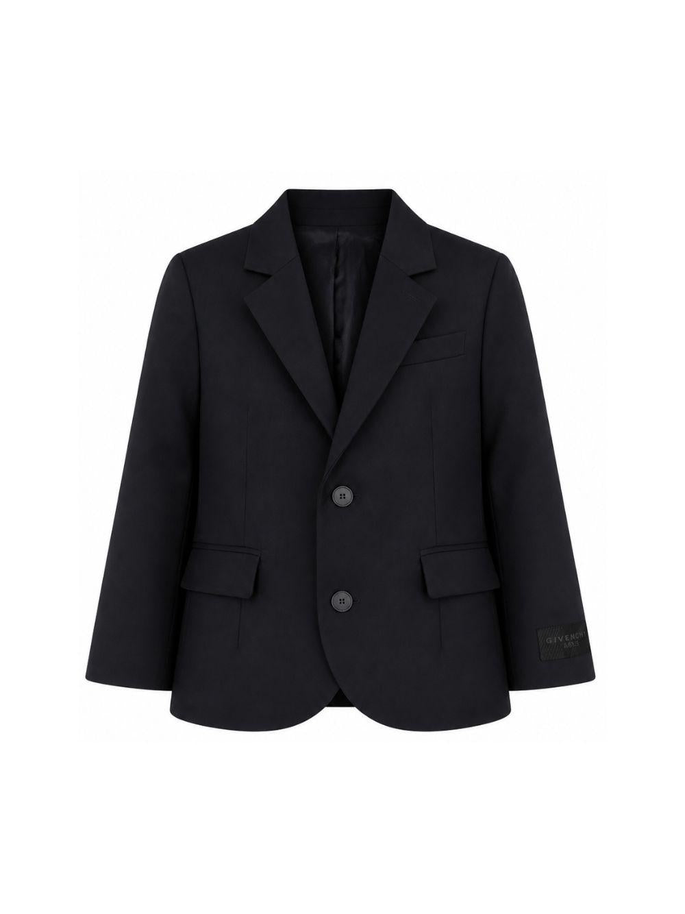 Giacca per bambino Givenchy Kids nera con revers classici H31407 09B GIVENCHY KIDS