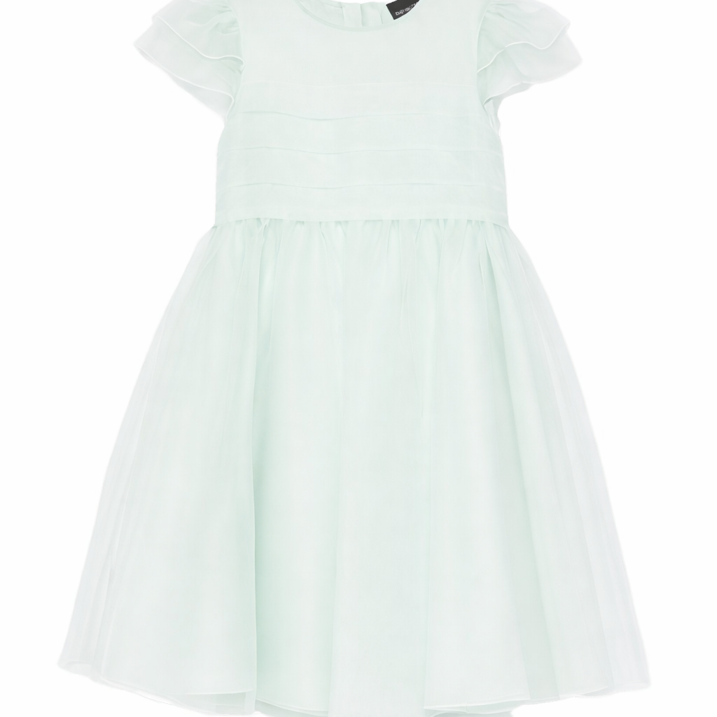 Abito per bambina Emporio Armani Kids verde con ruches EG000814 AF21205 U9044 EMPORIO ARMANI KIDS