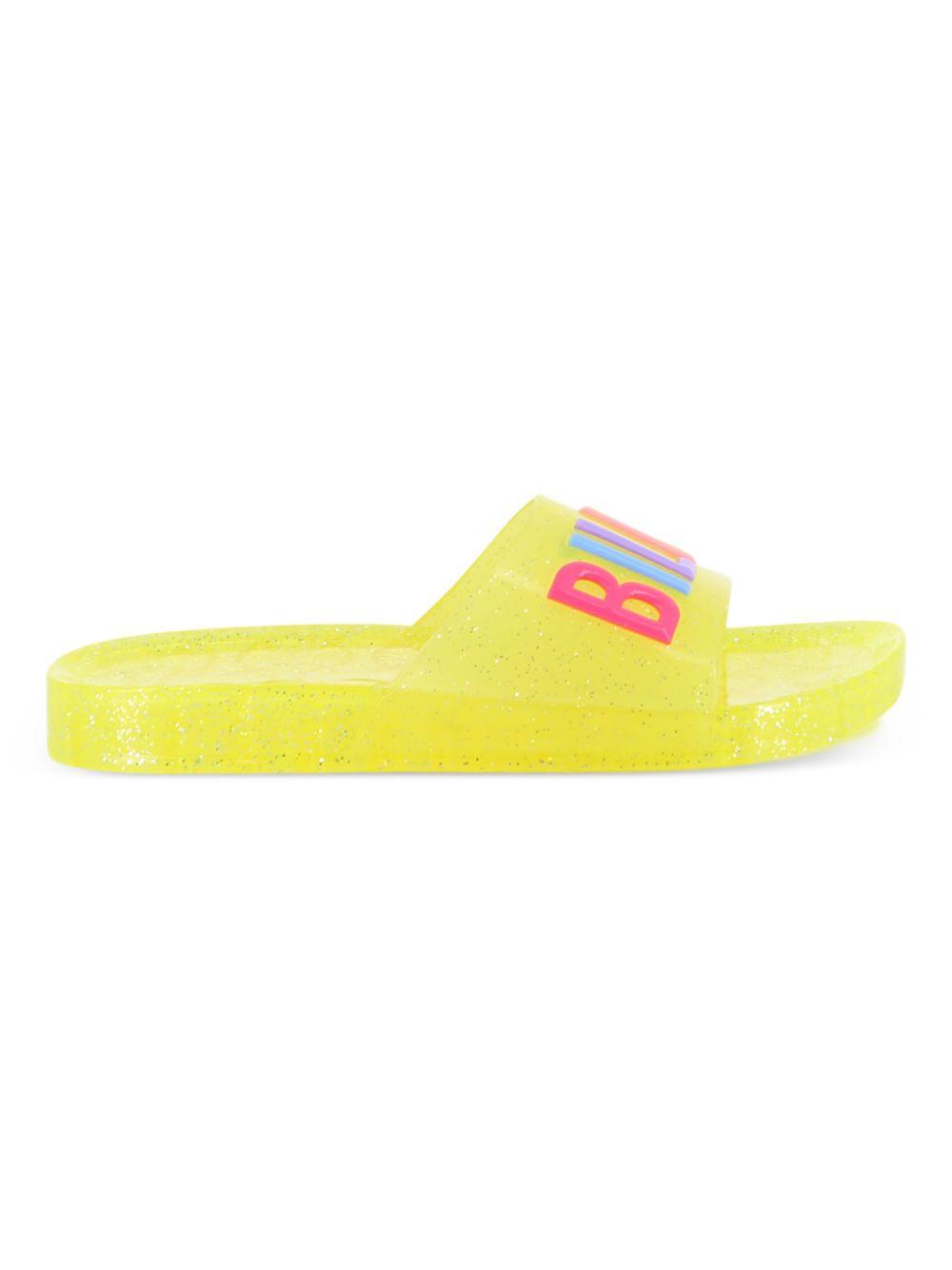 Ciabatte per bambina Billieblush gialle con logo in rilievo sul davanti U21993 599 BILLIEBLUSH KIDS