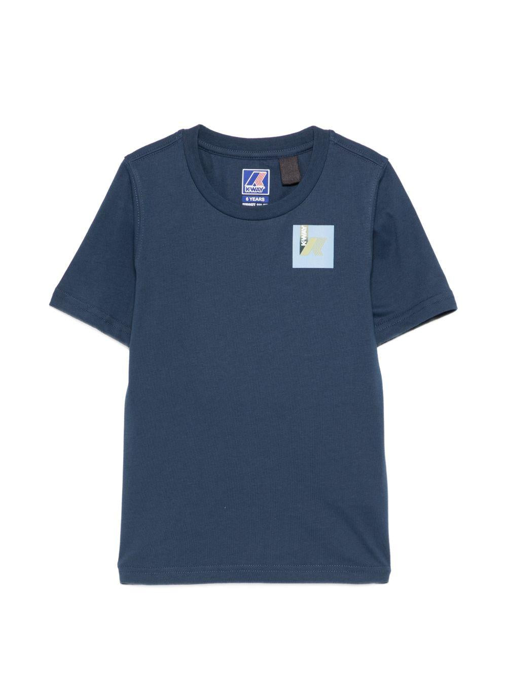 T-shirt per bambino K Way Kids blu con stampa grafica K3148NW B67 K-WAY KIDS