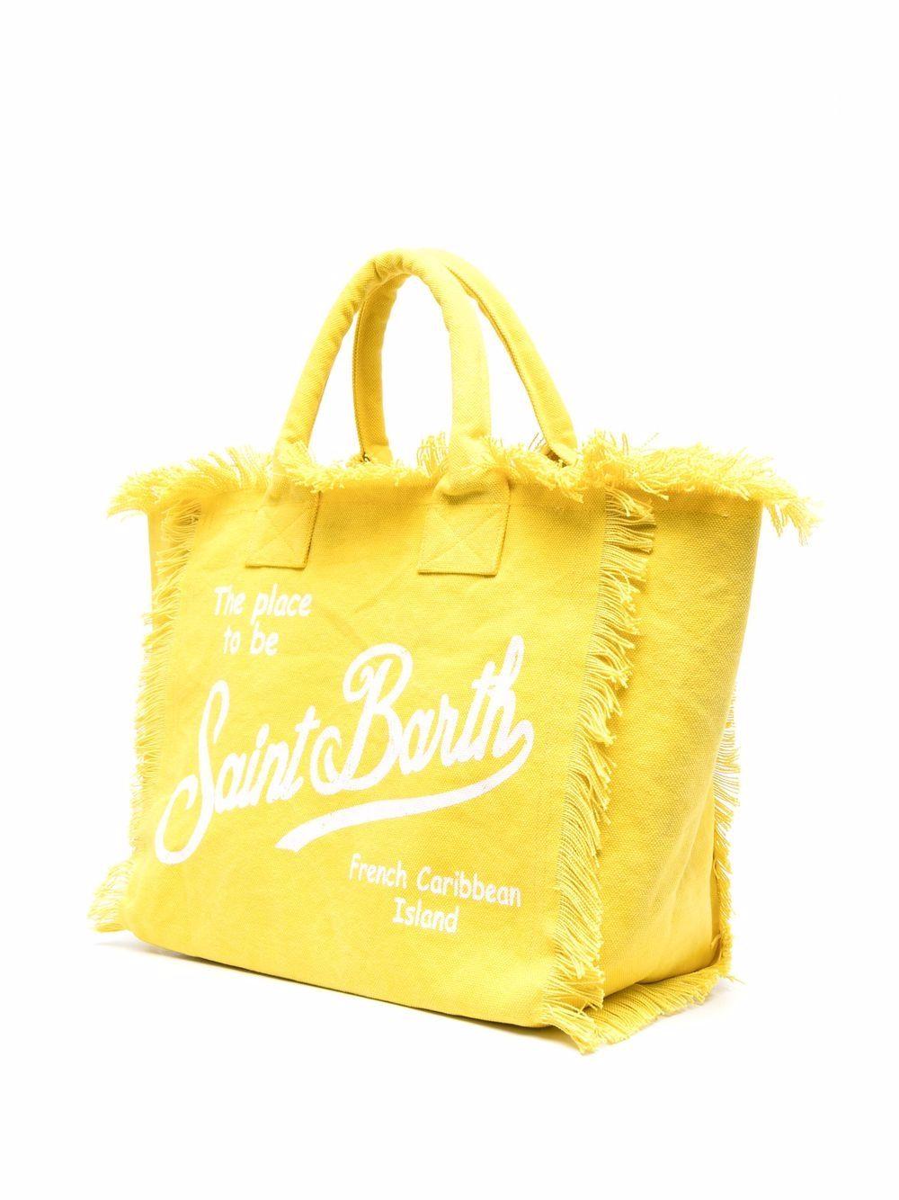 Borsa Vanity MC2 Saint Barth giallo con stampa logo sul davanti VANI001 00766L MC2 ST. BARTH KIDS