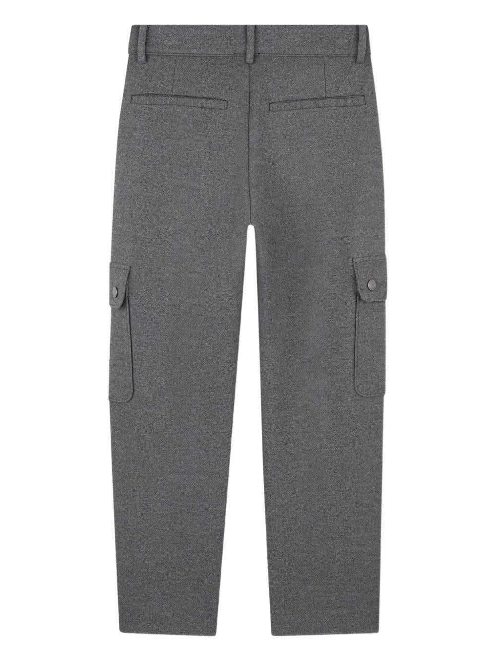 Pantaloni cargo per bambino Givenchy Kids grigi con effetto mélange H30927 A83 GIVENCHY KIDS