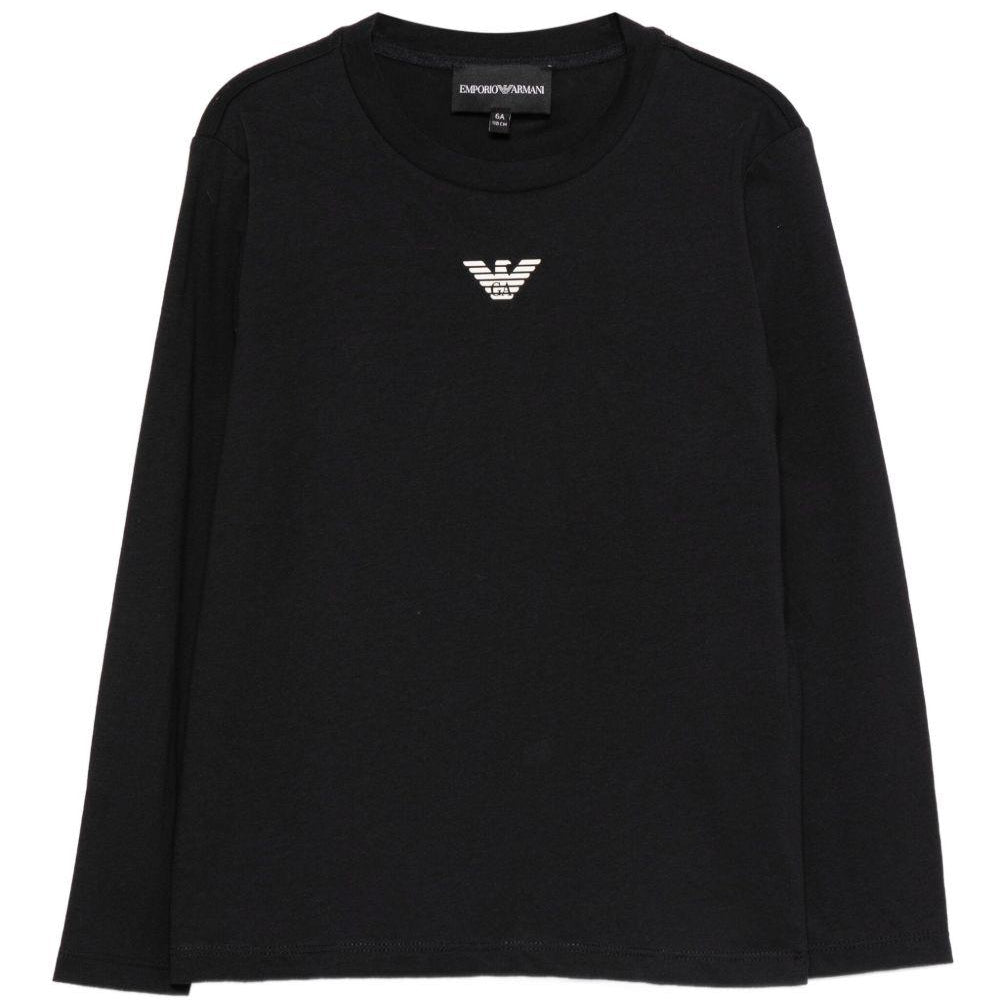 T-shirt a maniche lunghe Emporio Armani Kids bl navy con stampa logo EB000420 AF15013 MB250 EMPORIO ARMANI KIDS