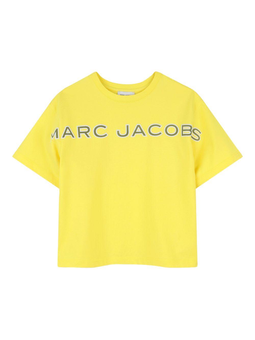 T-shirt per bambino The Marc Jacobs Kids gialla con stampa logo W60766 538 THE MARC JACOBS KIDS