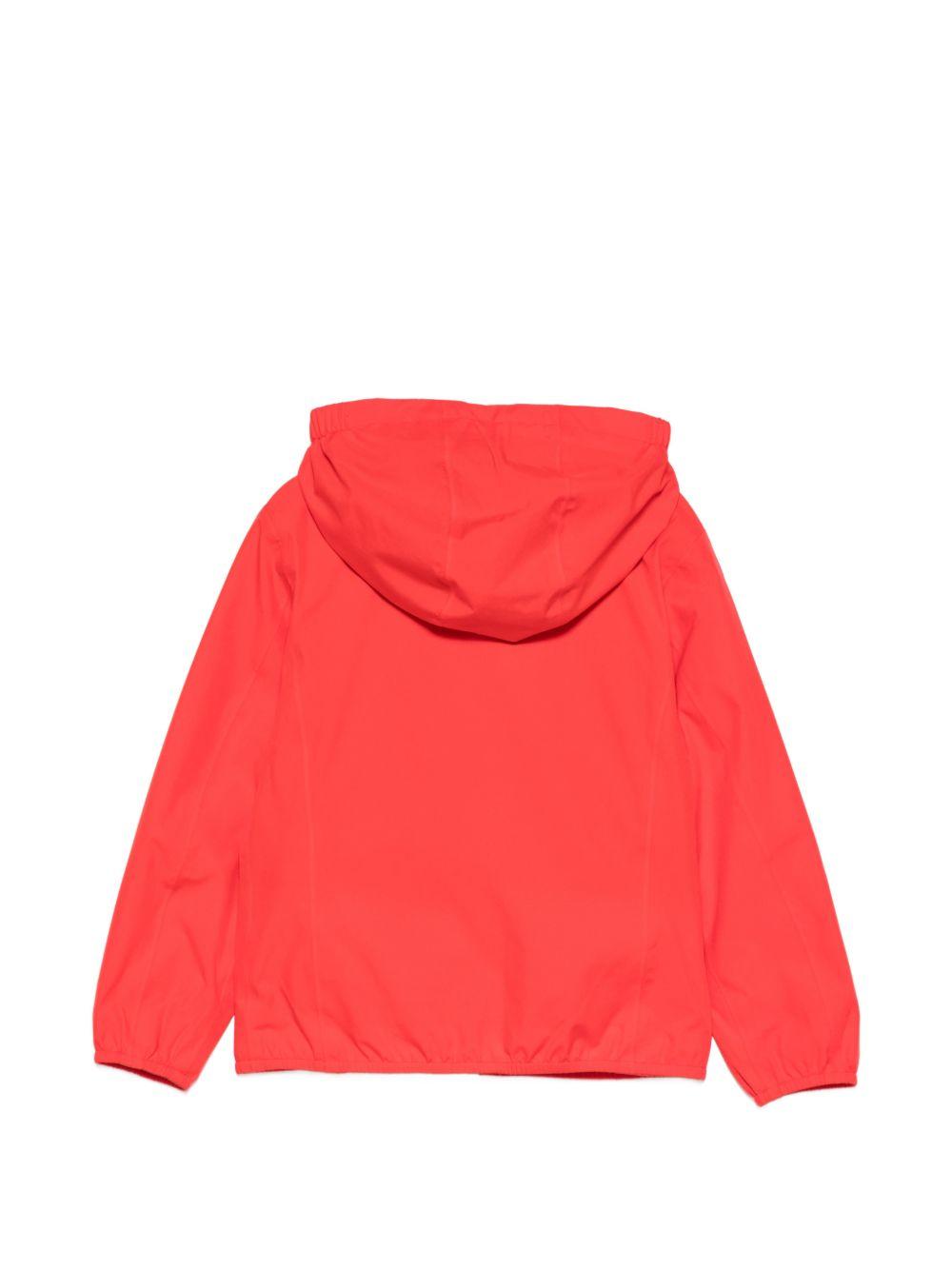 Giubbino P.Lily per bambina K-Way Kids rosso con logo applicato colorato K2148NW B04 K-WAY KIDS