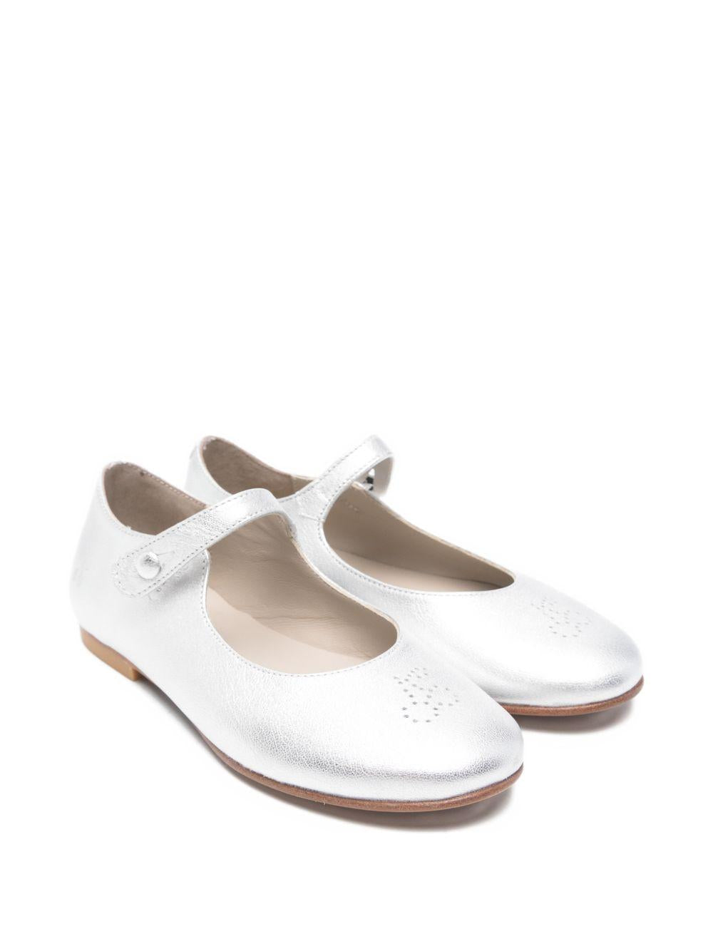 Ballerine per bambina Bonpoint argentate con dettaglio ciliegie S06GSOL00003 089 BONPOINT KIDS