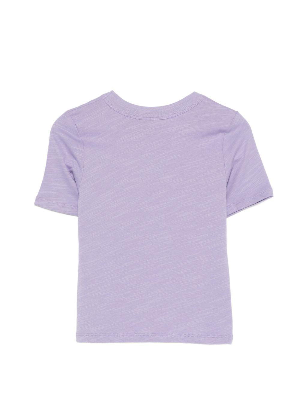 T-shirt per bambino Mini Rodini viola con stampa "Alien City FC" sul davanti 26220117 PURPLE MINI RODINI KIDS