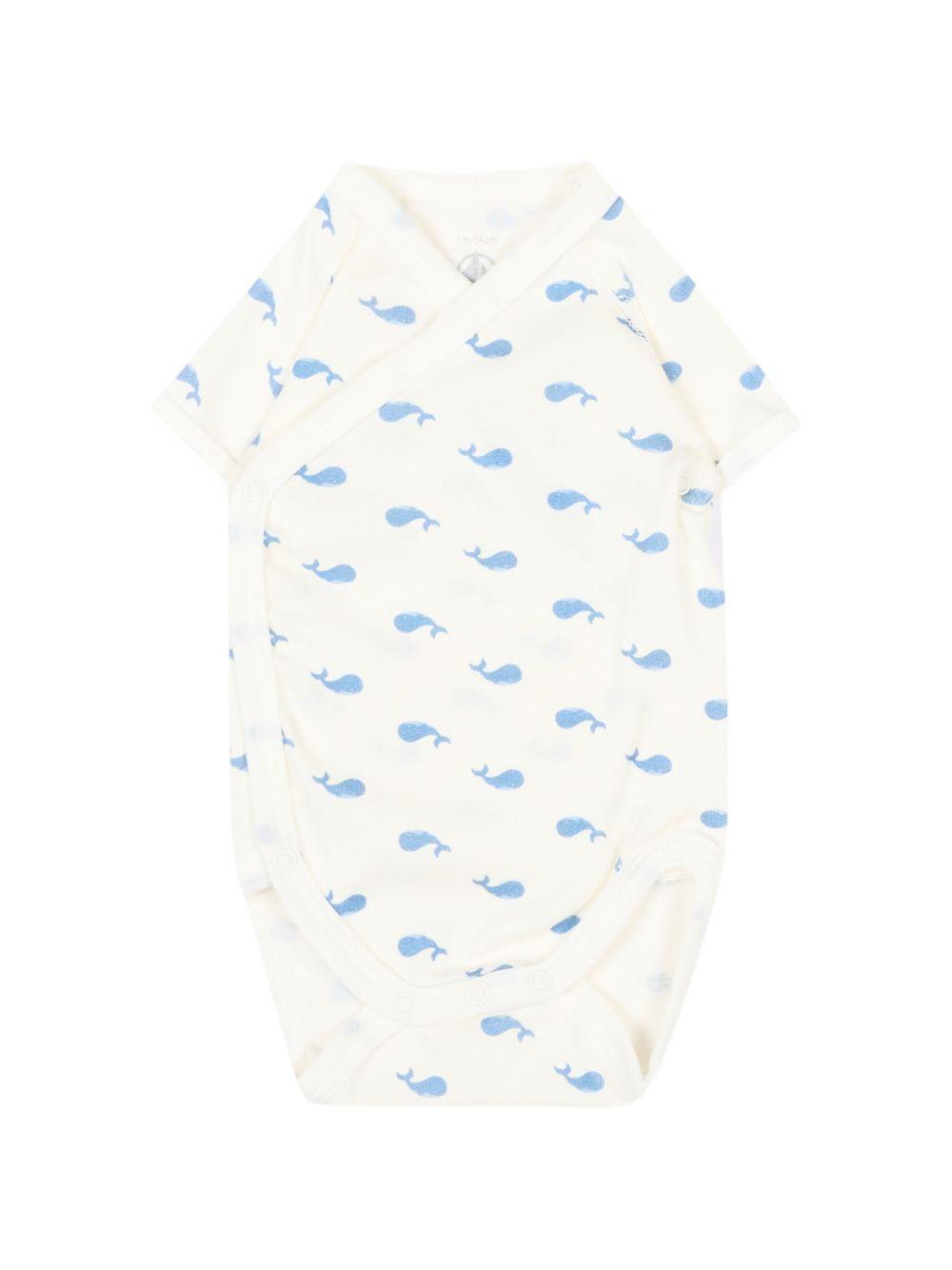 Set di tre body per neonato Petit Bateau multicolore con stampa balene A0GHM 00 PETIT BATEAU KIDS