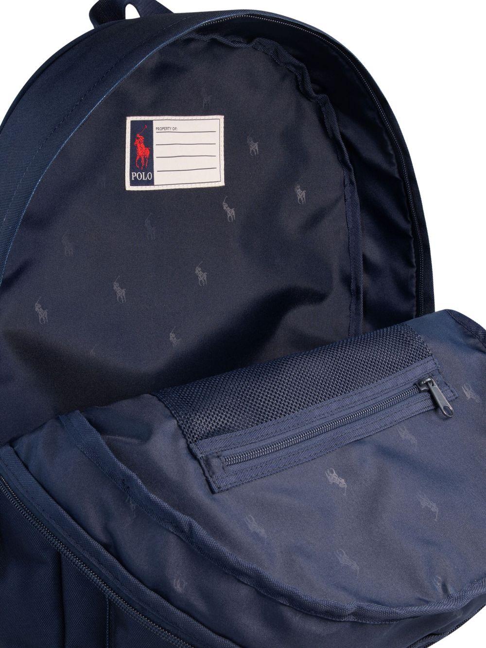 Zaino per bambini Polo Ralph Lauren Kids blu con motivo Polo Pony 9AR151 BCV Ralph Lauren kids