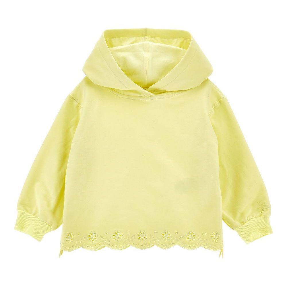 Felpa per bambina Monnalisa giallo con chiusura a coulisse 17G600 7014 0014 MONNALISA KIDS