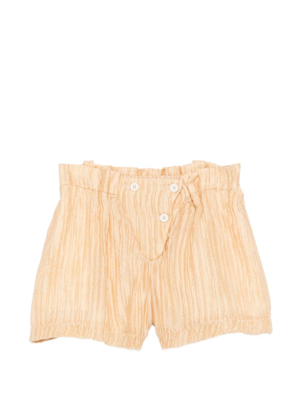 Shorts per bambina Douuod Kids toni neutri con cintura elasticizzata DY6A39 M0079 239 DOUUOD KIDS