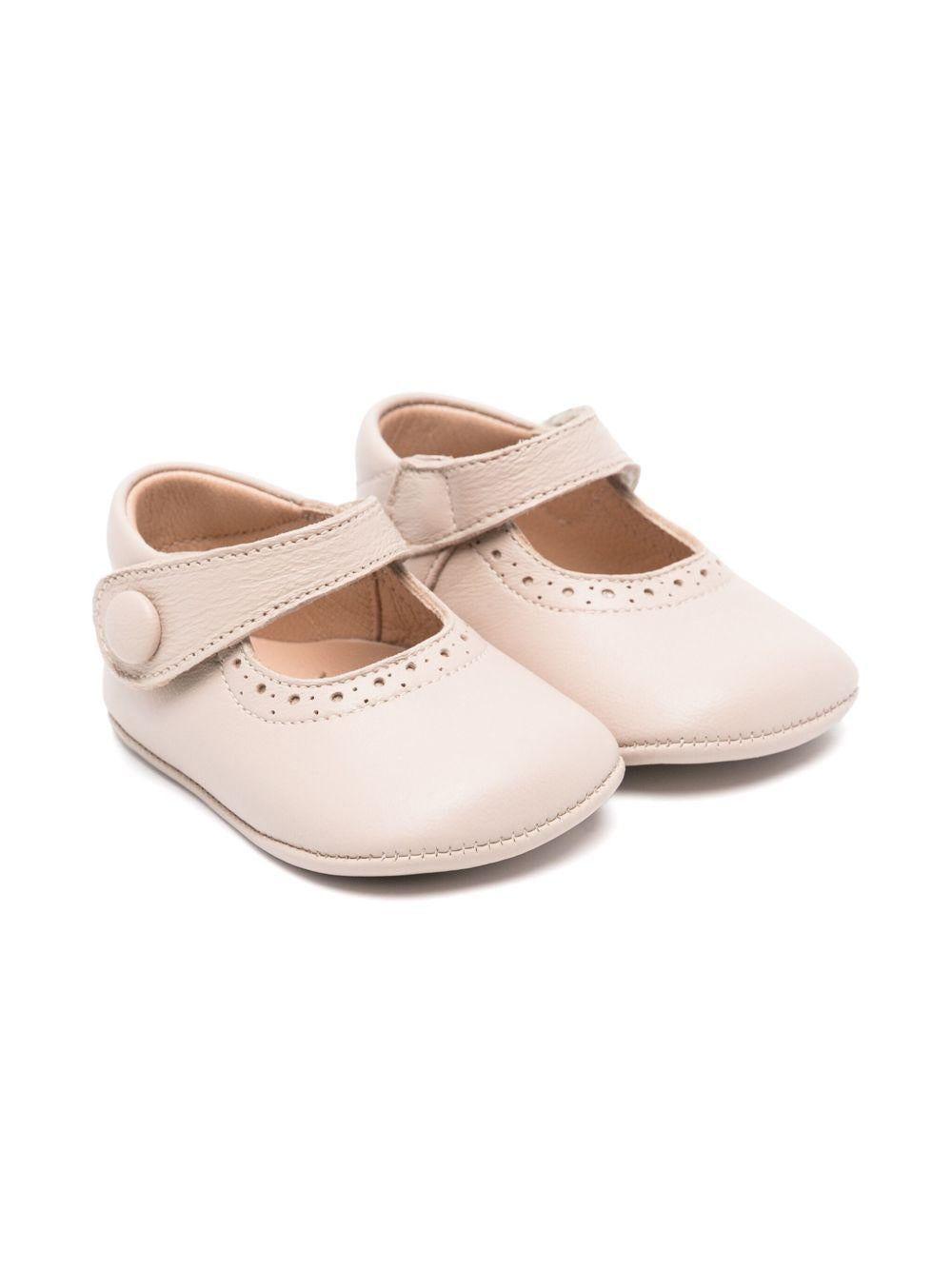 Scarpe primi passi per neonata Eli1957 beige con soletta in pelle con logo 0350AL NUDE Eli Kids