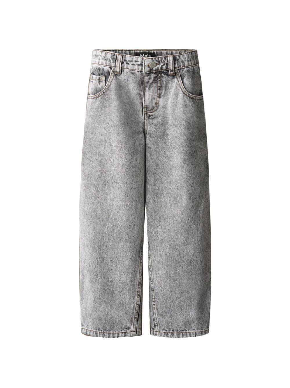 Jeans per bambino Molo Kids grigio con lavaggio acido 6W26I104 5959 MOLO KIDS