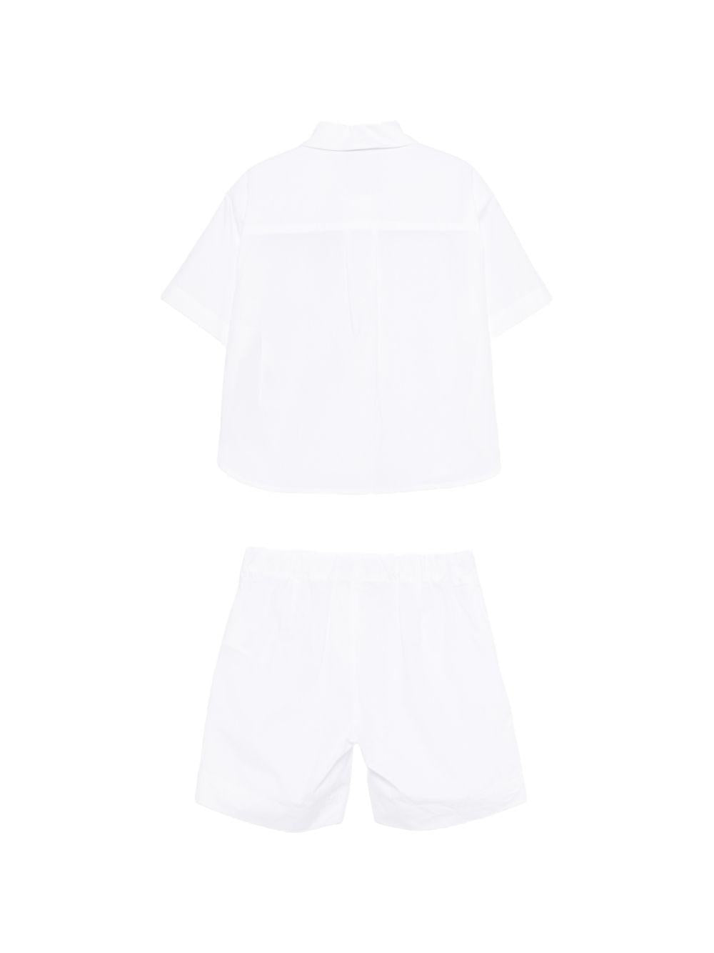 Set camicia e shorts per bambina Moschino Kids bianco con motivo Teddy Bear HDG01LLLA10 10101 MOSCHINO KIDS
