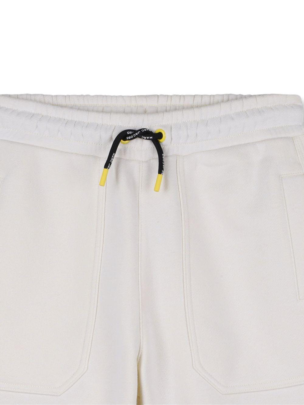 Shorts per bambino The Marc Jacobs Kids bianchi con toppa con logo posteriore W60788 N05 THE MARC JACOBS KIDS