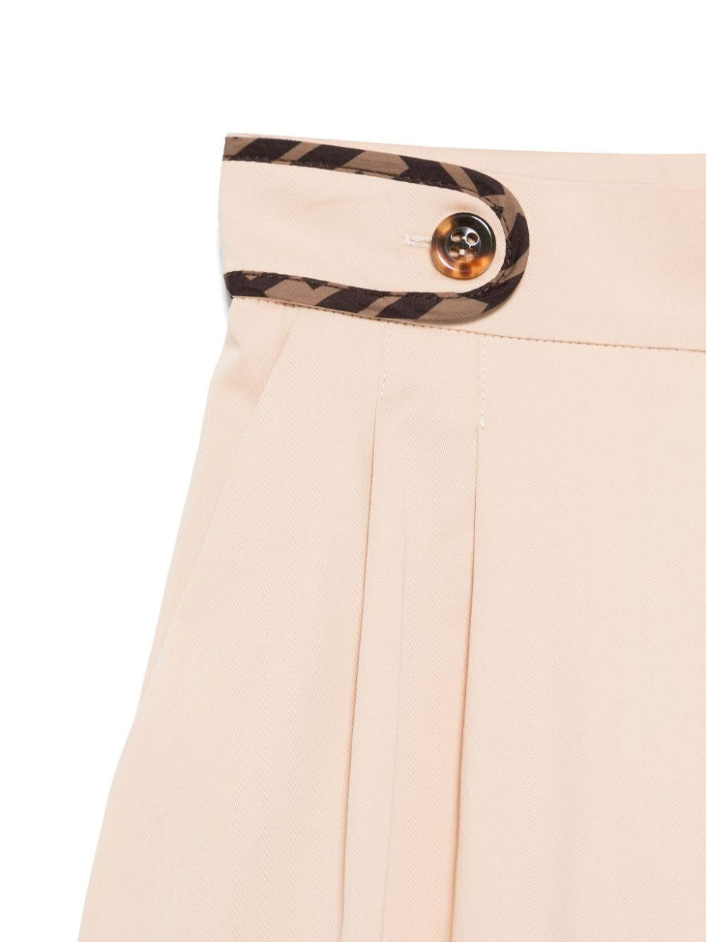 Pantaloni per bambina Fendi Kids beige modello svasato JFF350 ADEH F1P2P FENDI KIDS
