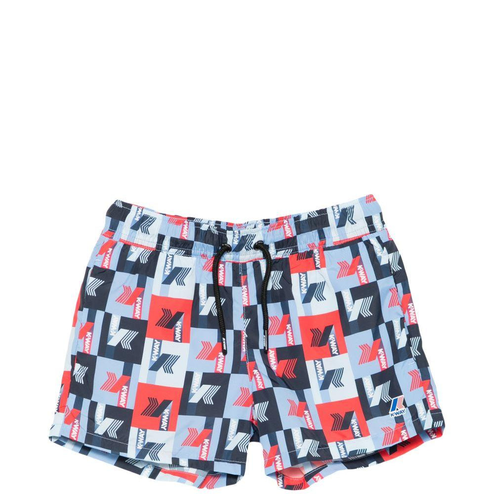 Costume da bagno per bambino K-Way Kids multicolore con stampa logo all-over K3124ZW A0A K-WAY KIDS
