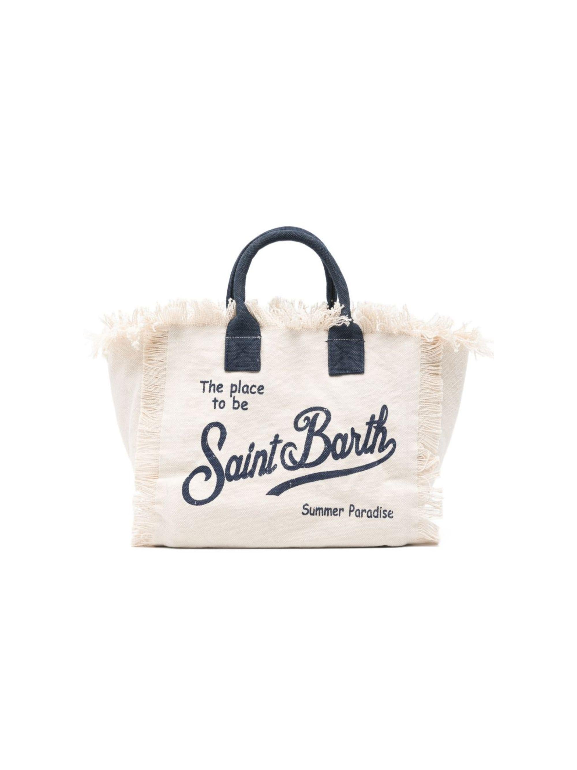 Borsa Colette MC2 Saint Barth beige con logo a contrasto sul davanti COL0001 02564L MC2 ST. BARTH KIDS