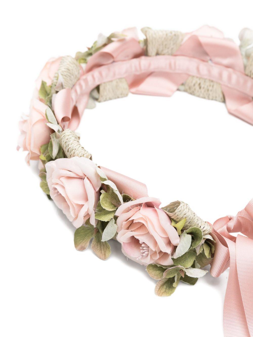 Corona per capelli per bambina Colorichiari rosa con dettagli floreali FL968543 AF778 83 COLORICHIARI KIDS