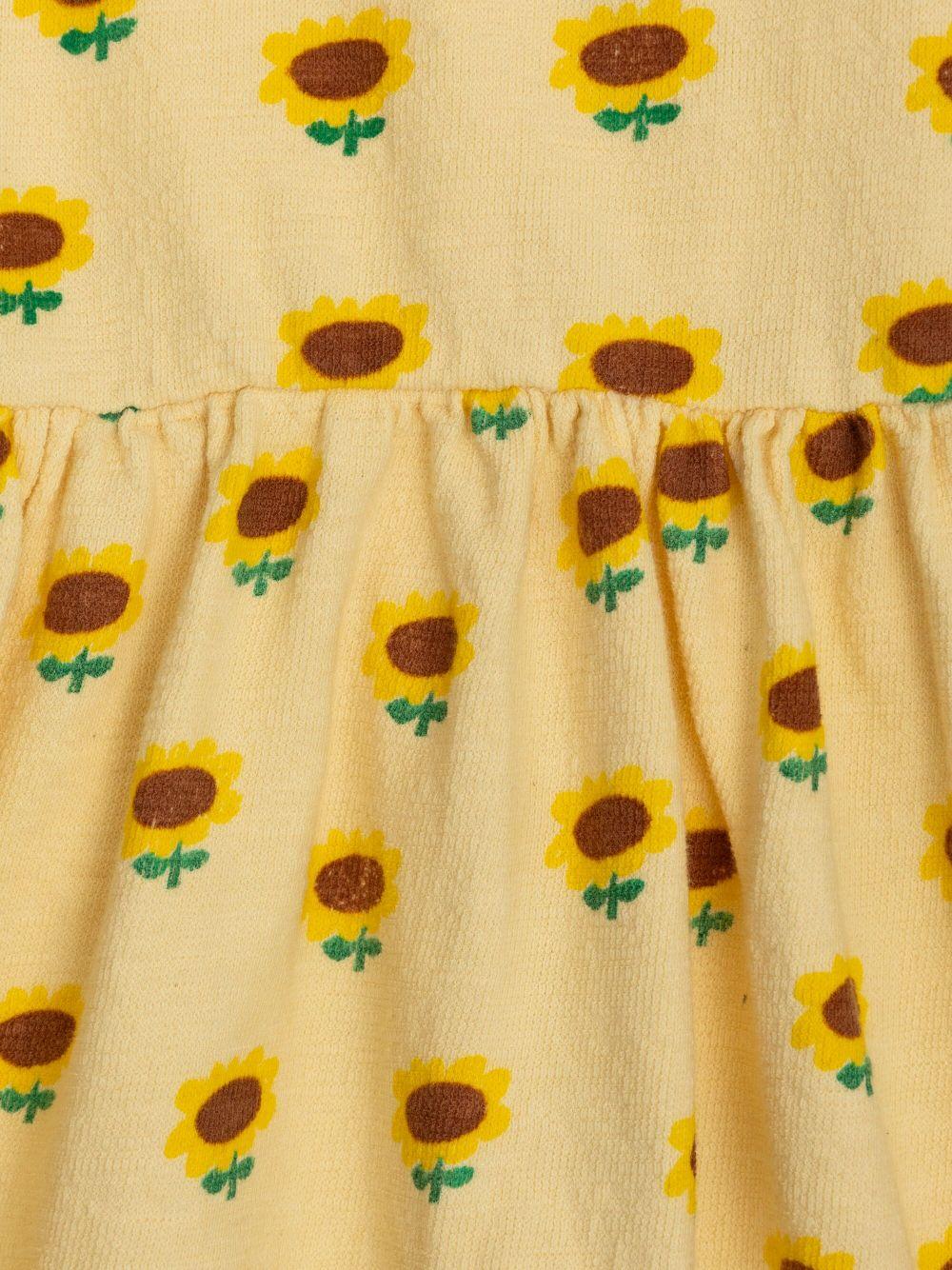 Abito per bambina Bobo Choses Sunflower giallo con stampa girasole B125AC090 199 BOBO CHOSES KIDS