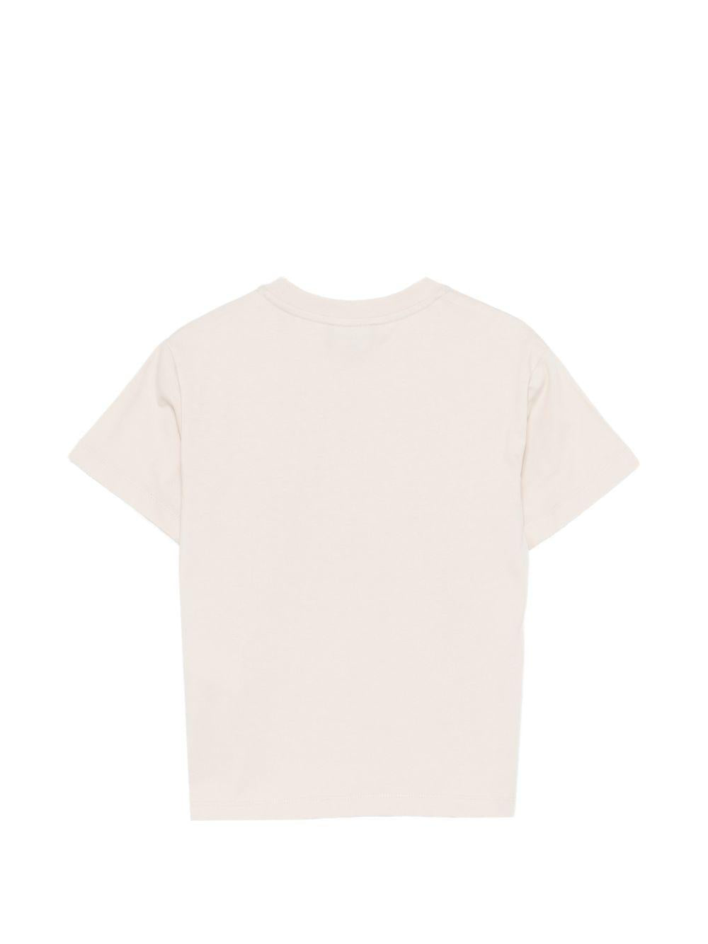 T-shirt per bambino Emporio Armani Kids beige con stampa grafica sul davanti EB001344 AF14503 U1156 EMPORIO ARMANI KIDS