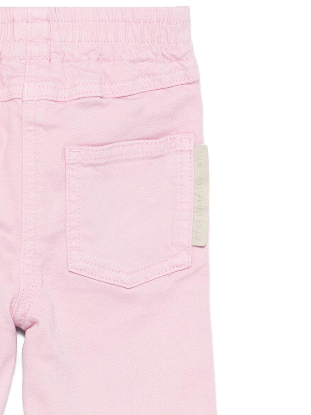 Pantaloni per neonata Stella McCartney Kids rosa con orlo smerlato TX6110 Z0156 568 STELLA McCARTNEY KIDS