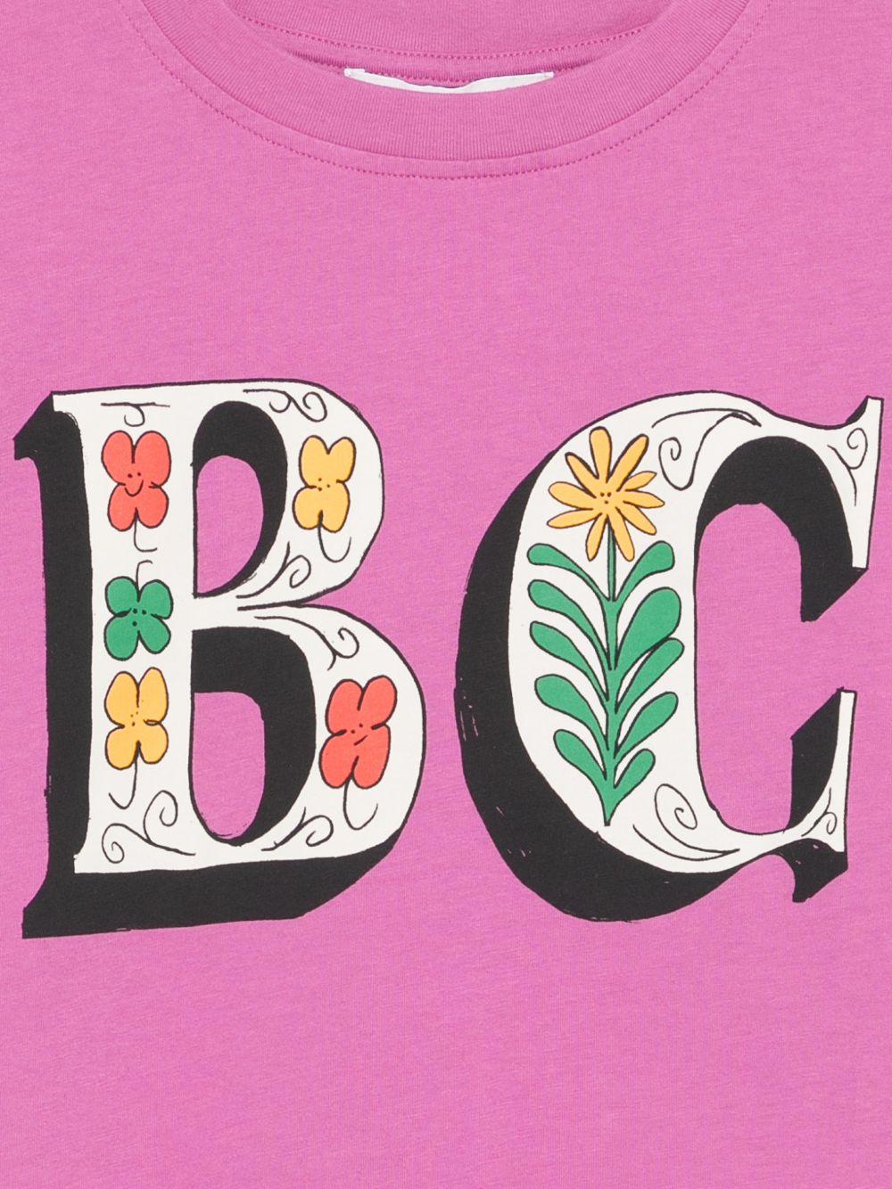 T-shirt per bambina Bobo Choses rosa con logo sul davanti B126AC007 511 BOBO CHOSES KIDS