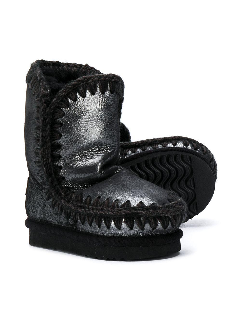 Stivaletti Eskimo per bambina Mou Kids nero con design senza lacci FK101000C MGBLK MOU KIDS