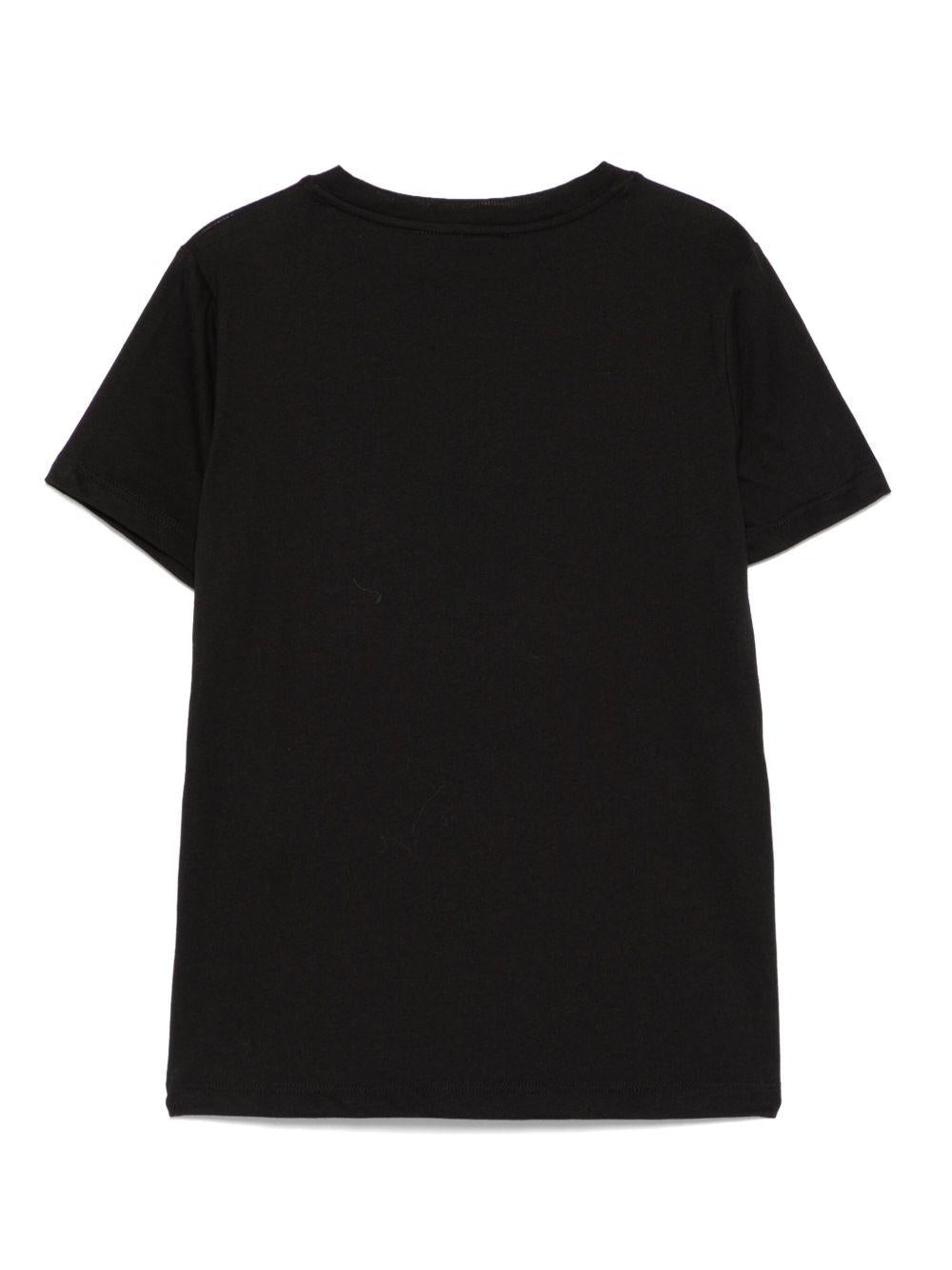 T-shirt per bambino Emporio Armani Kids nera con logo sul davanti EB000421 AF15013 MC206 EMPORIO ARMANI KIDS