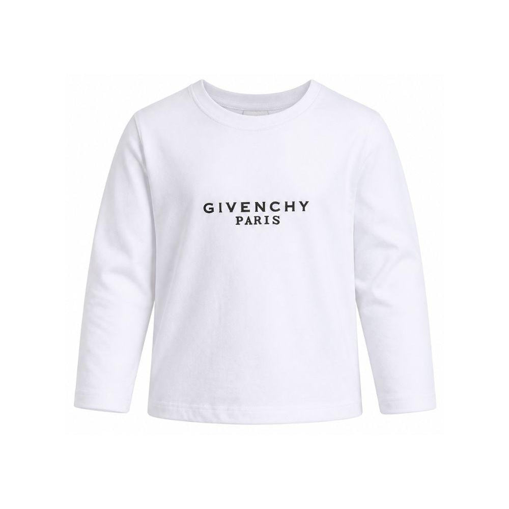 T-shirt per bambino Givenchy Kids bianca con stampa logo sul davanti H31321 10P GIVENCHY KIDS