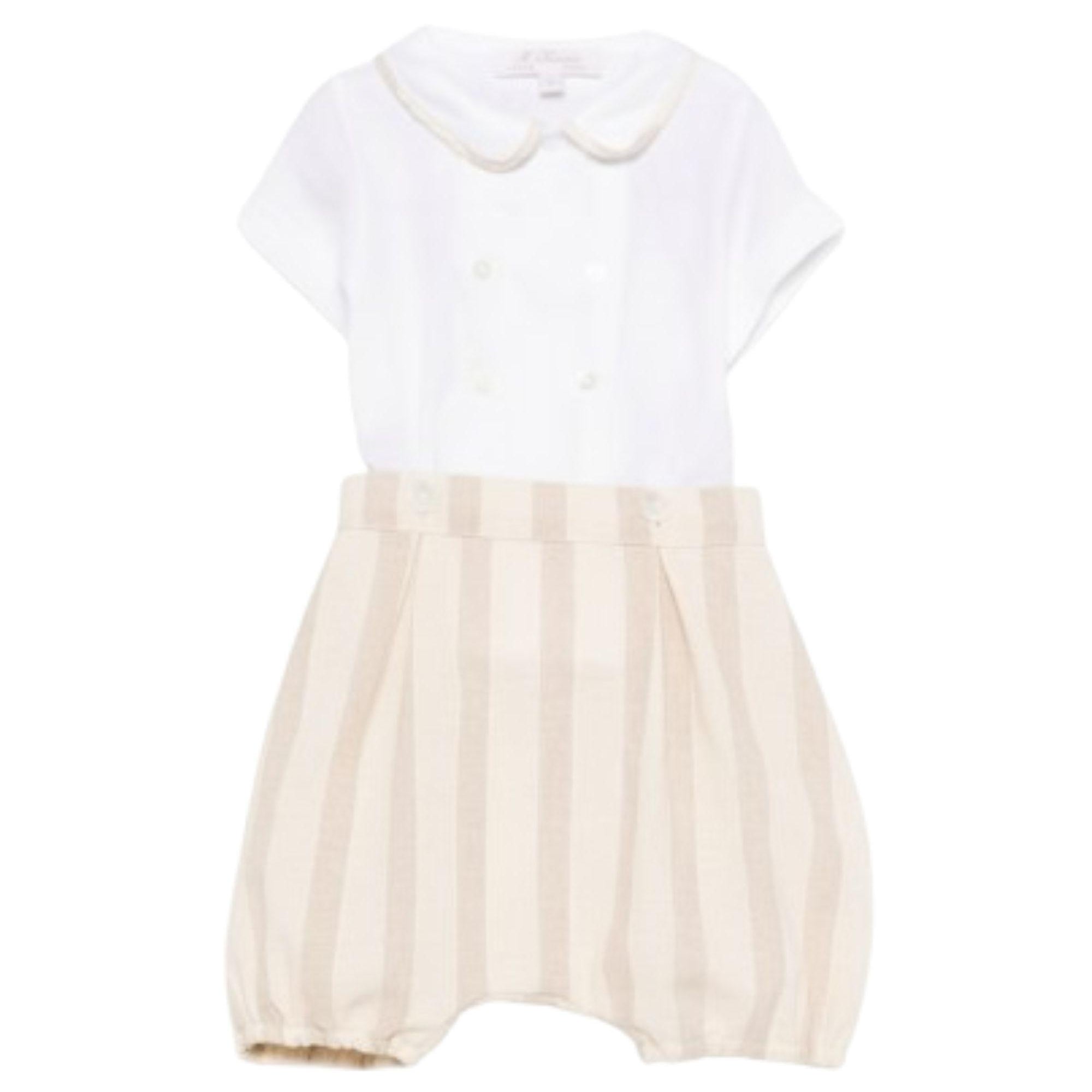Set t-shirt e shorts per neonato Mariella Ferrari multicolor con design a righe PLE5 P26 BEIGE MARIELLA FERRARI