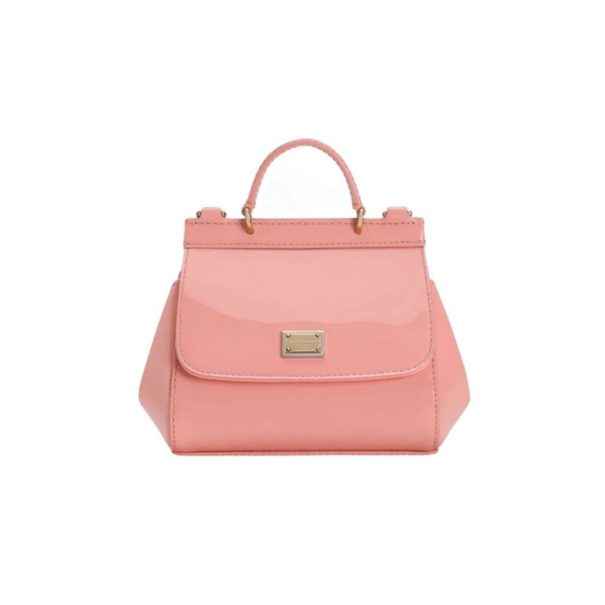Borsa Sicily mini per bambina Dolce & Gabbana Kids rosa con finitura lucida EB0003 A1067 88438 DOLCE & GABBANA KIDS