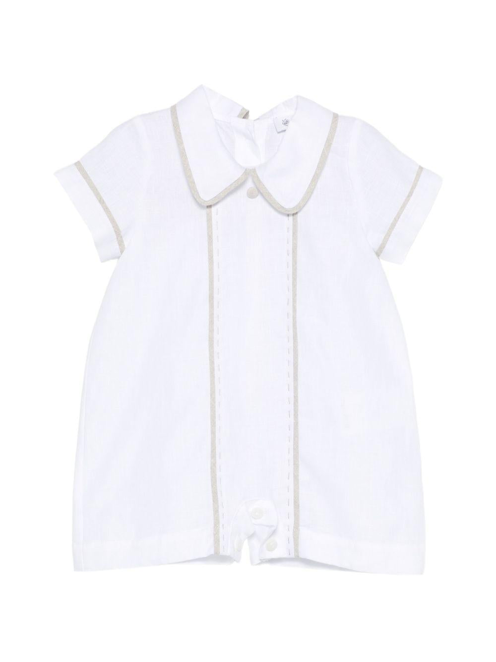 Tutina per neonato Jesurum Baby bianca con bordi a contrasto ERACLEA VAR.68 JESURUM KIDS